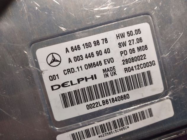 kit accensione Centralina ECU Motore Mercedes R0412C003G A6461509878 CRD11 A00 - Foto 3