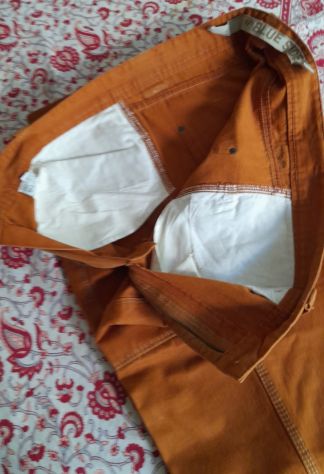 pantaloni in fustagno taglio sportivo  blu side tg 56 - Foto 4