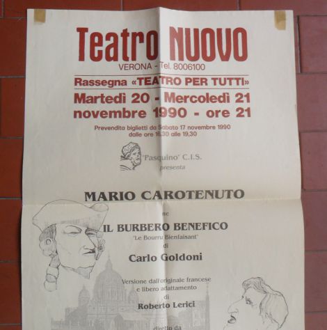 MANIFESTO LOCANDINA PUBBLICITARIA - RASSEGNA TEATRO A VERONA - Foto 2