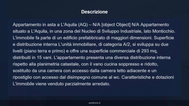 Immobile in asta di 293 m² con più di 5 locali in vendita a L'Aquila - Foto 8