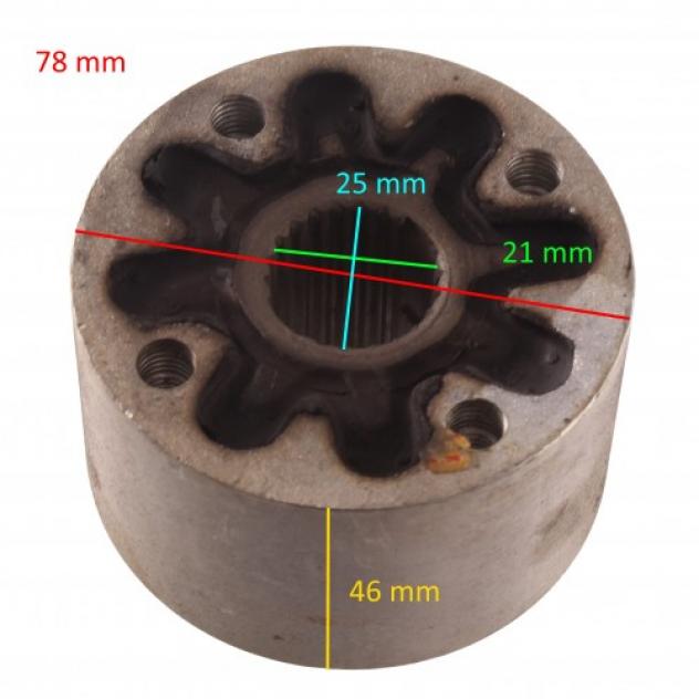 Giunto semiasse posteriore millerighe per Fiat 500 600 126 da18 denti - Foto 2