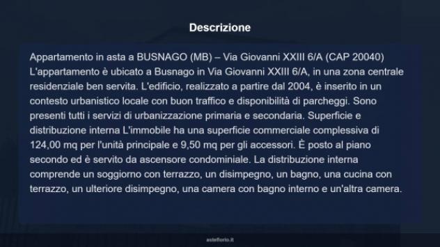 Immobile in asta di 124 m² con più di 5 locali e box auto in vendita a Busnago - Foto 14