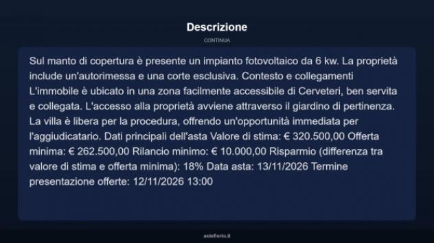 Immobile in asta di 217 m² con più di 5 locali e box auto in vendita a Cerveteri - Foto 13
