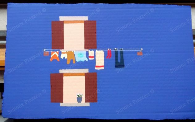 Quadro di Simone Piazzesi - FINESTRE CON STESA (2024)
