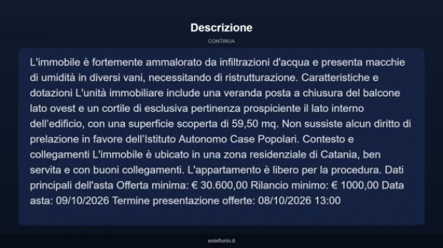 Immobile in asta di 97 m² con più di 5 locali in vendita a Catania - Foto 6