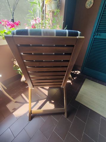 Poltrona pieghevole in legno con cuscino (Ikea) - Foto 2