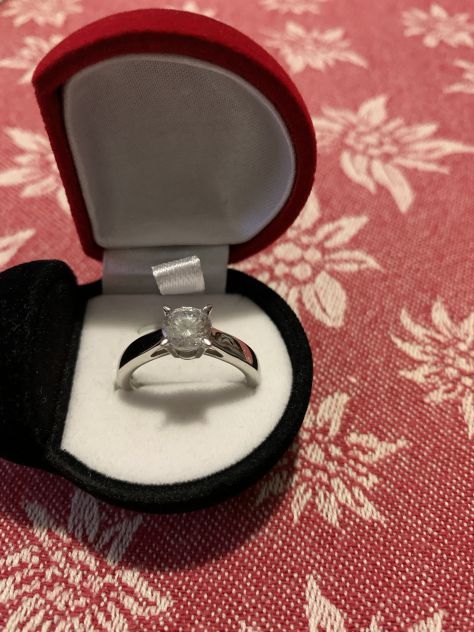 Anelli in argento 925 placato rodio con simulante diamante - Foto 7