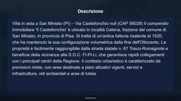 Immobile in asta di 2403 m² con più di 5 locali in vendita a San Miniato - Foto 4
