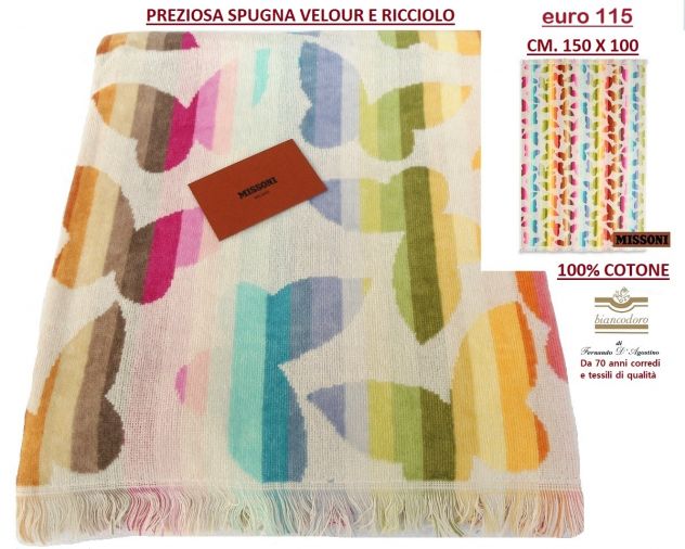 TELI SPUGNA MISSONI MARE BAGNO SAUNA ECC. VARI MODELLI E PREZZI - Foto 5