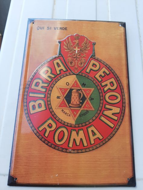 INSEGNA BIRRA PERONI TARGA IN RILIEVO