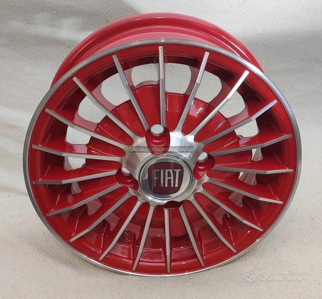 Cerchi grifo 12 pollici 4x98 ROSSO fiat 126 - Foto 5