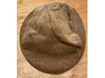 Cappello modello coppola in velluto coste piccole color marrone chiaro mis 58