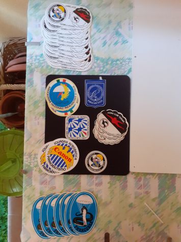 36 Adesivi Stickers Vintage anni 70 80 90 Paracadutismo Paracadutisti Aero Club