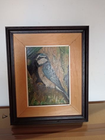 Pittura Ad Olio Dipinto A Mano con cornice a legno