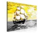 Quadro Veliero - Giallo - Cm.90x60 E 120x80 ARREDALACASA