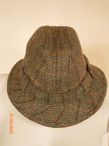 Raro cappello Battersby in feltro verde/marroncino tg.58