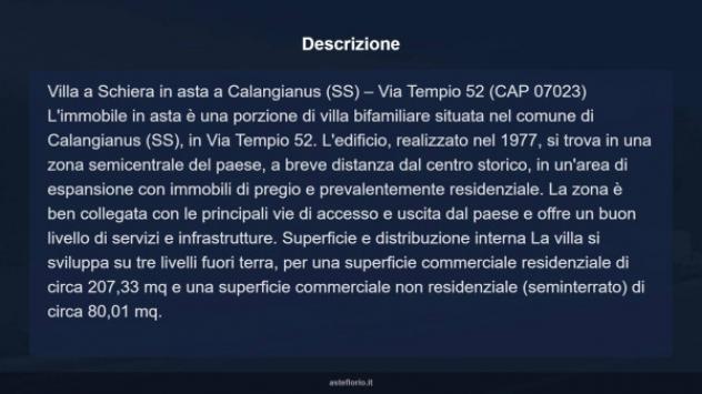 Immobile in asta di 207 m² con più di 5 locali e box auto in vendita a Calangianus - Foto 17