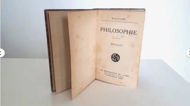 libro antico con copertina rigida voltaire philosophie anni 800 900 filosofia - Foto 9