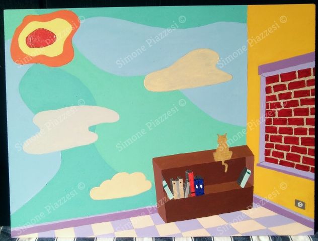 Quadro di Simone Piazzesi - IL CIELO IN UNA STANZA (2023)