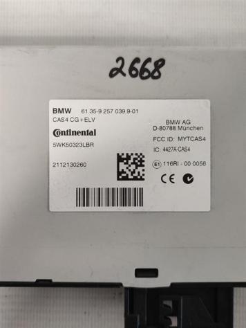 CENTRALINA MODULO CAS BMW Serie 5 F10 6135 9257039 diesel 1995 (10) - Foto 2