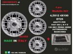 Cerchi RAY SILVER 4,5x12 4x190 fiat 500 l f r