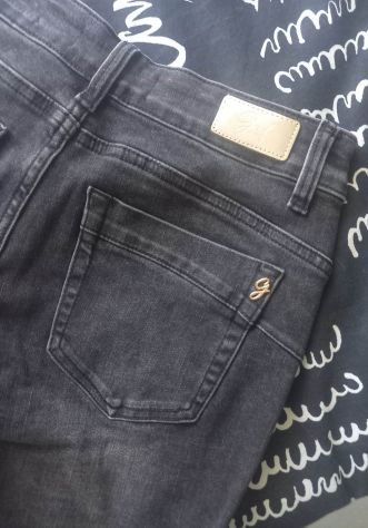 Jeans Griffai Nero slavato Vita normale, elasticizzato Tg 42 - Foto 3
