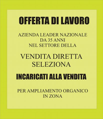 INCARICATI ALLA VENDITA