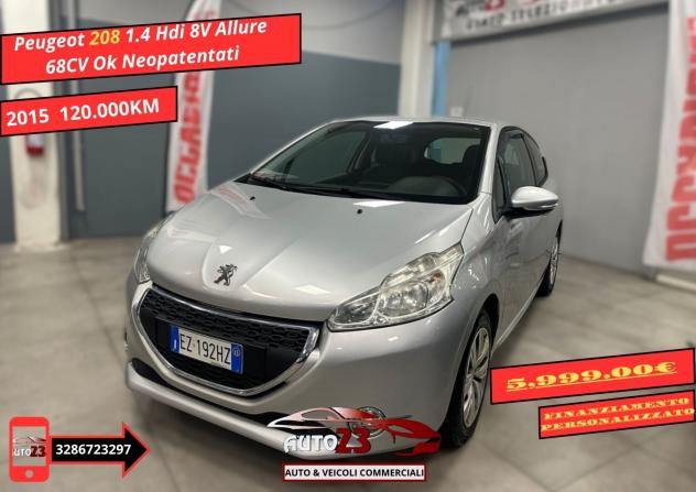 Peugeot 208 1.4 Hdi 8V Allure 68CV Ok Neopatentati