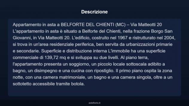 Immobile in asta di 139 m² in vendita a Belforte del Chienti - Foto 9