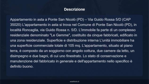 Immobile in asta di 105 m², box auto in vendita a Ponte San Nicolò - Foto 13