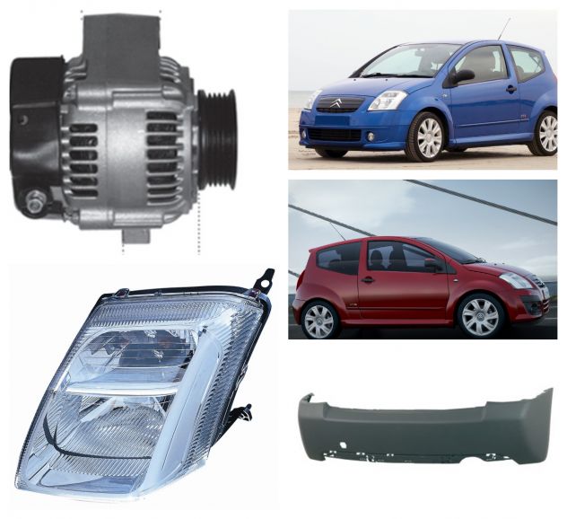 Citroen C2 ricambi parafango griglia meccanica paraurti