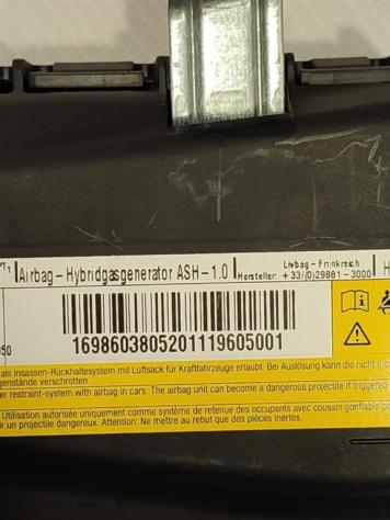 AIRBAG SEDILE DESTRO MERCEDES Classe A W169 4° Serie 1698603805 (08) - Foto 2