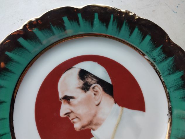 PIATTO DA PARETE DI PONTEFICE ANNI 60 - Foto 7