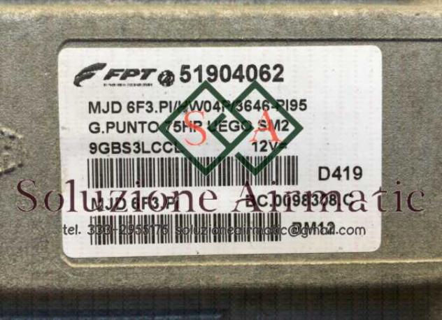Fiat Punto 1.3 centralina motore Magneti Marelli 51904062