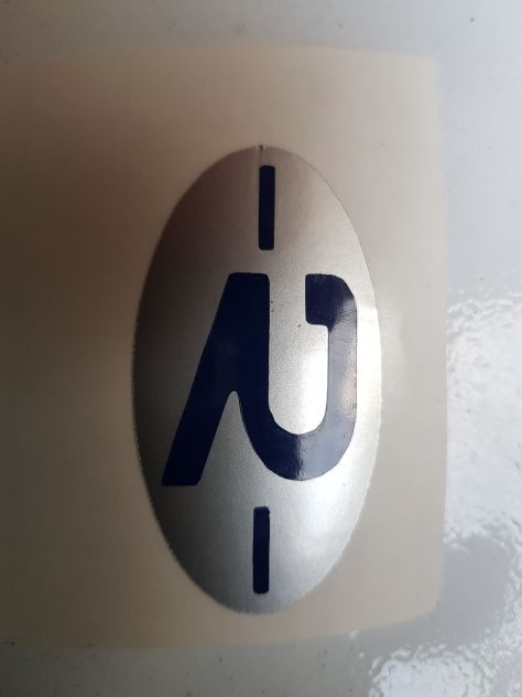 adesivi per camper rimor logo R su ovali fondo silver 8 pezzi varie misure - Foto 2