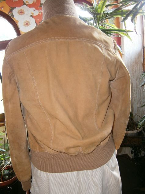 Giubbotto pelle camoscio t.42 ,con bordi a maglia - Foto 3