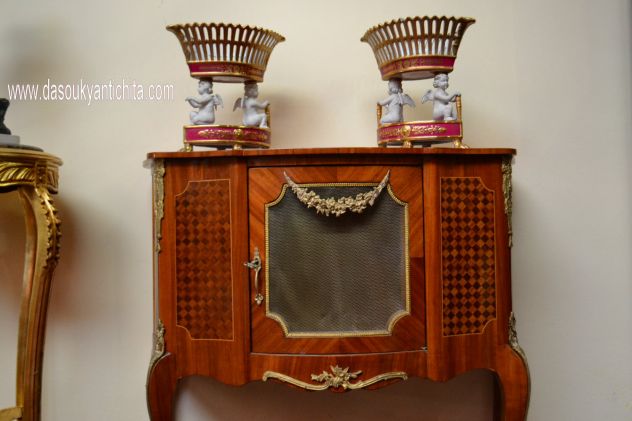 Servante stile Luigi XV lastronata a marqueterie - Foto 3
