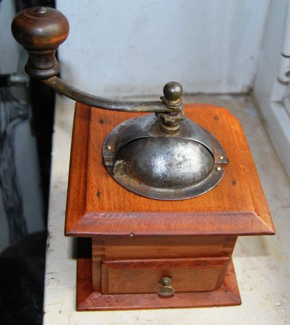 macina caffe in legno vintage con cassetto 10x13h18 - Foto 2