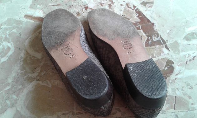 Scarpe vera pelle rettile e cuoio nocciola I Cavallin 39 e 1/2 - Foto 5