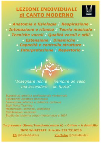 CANTO MODERNO lezioni private