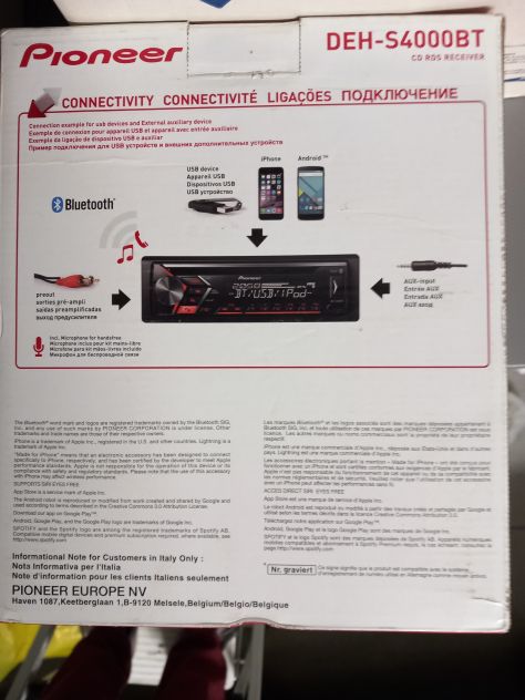 PRIVATO, AUTORADIO, FAI OFFERTA PREZZO SU euro 179 , PIONEER DEH-S4000BT , POCO - Foto 3