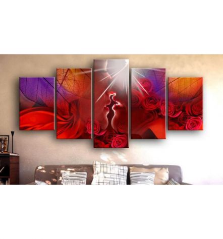 Quadro Bacio Rosso Cm.100x50 E 200x100 ARREDALACASA - Foto 2