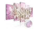 Quadro Rosa A Fiori Cm.100x50 O 200x100 Vetro Acrlico