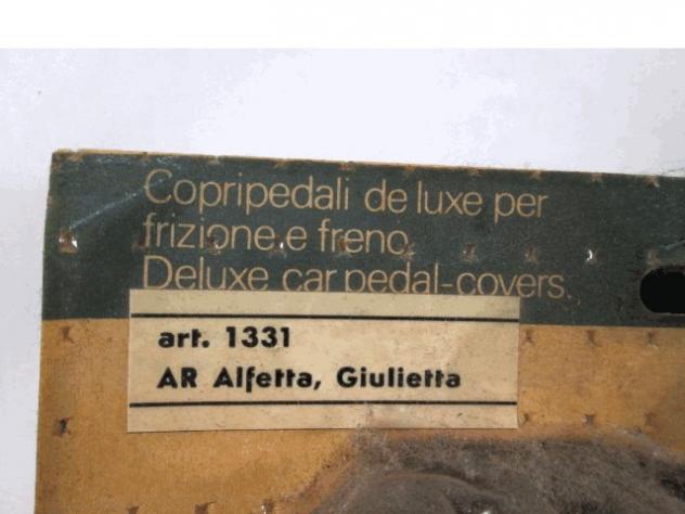 1331 GOMMINI RIVESTIMENTO COPRI PEDALI FRENO E FRIZIONE METALPLAST ALFA ROMEO ALFETTA 2.0 B RICAMBIO NUOVO - Foto 2