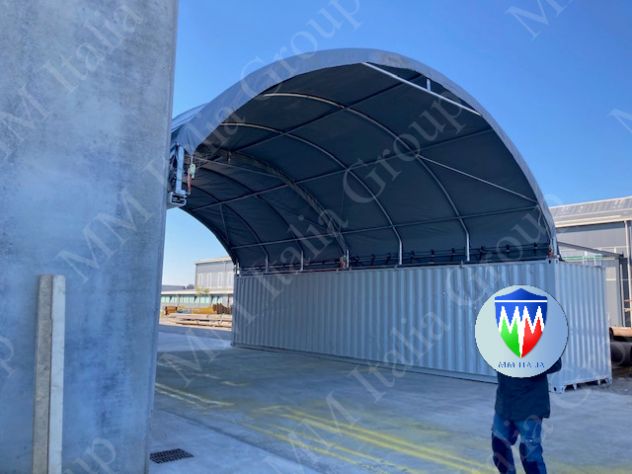 Tunnel su Container, Tendoni per Feste, tendoni per Uso Magazzino, Deposito - Foto 3