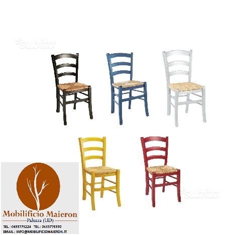 Sedie ristorante pub cod 3011/P Colorate nuove