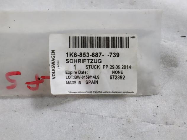 1K6853687 STEMMA FREGIO LOGO EMBLEMA PORTELLONE COFANO POSTERIORE BAULE VOLKSWAGEN GOLF 5 1.9 D 77KW 5M 5P (2005) RICAMBIO NUOVO - Foto 5