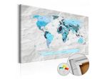 Quadro Di Sughero Mappamondo Azzurro Arredalacasa