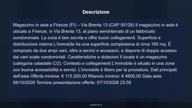 Immobile in asta di 160 m² in vendita a Firenze - Foto 10