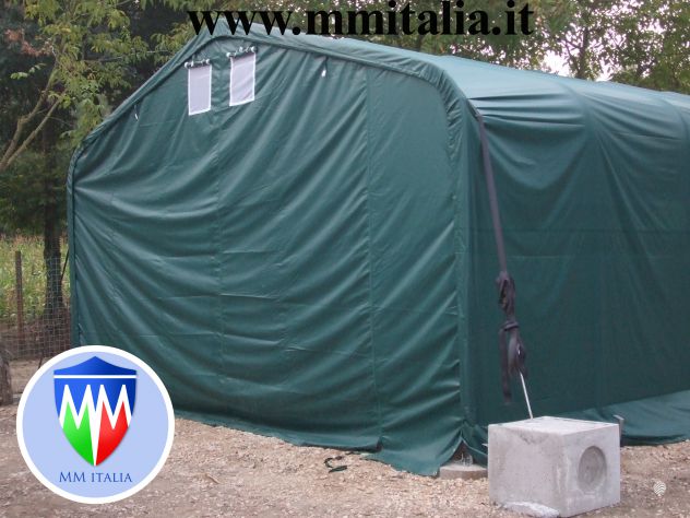 Tendoni Coperture in Pvc 6 x 12 x 2,7 laterale telo pvc 550 gr. mq. € 1.990,00 - Foto 4